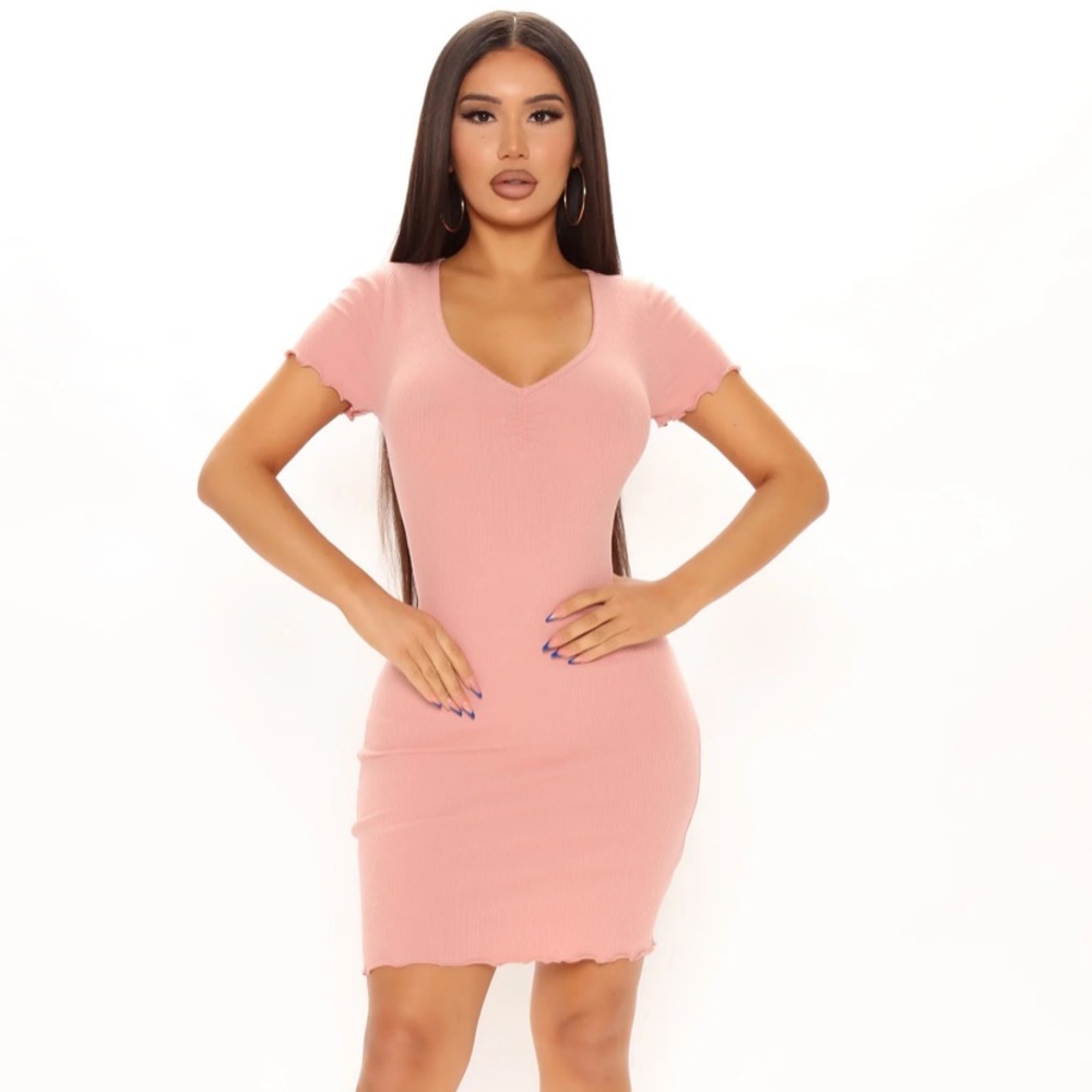 Mauve Pink Bodycon Dress